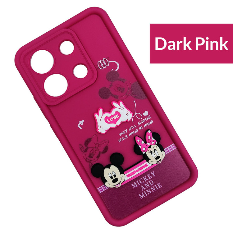کاور موفی مدل Silicone Puffer Minni Mouse Strap مناسب برای گوشی موبایل شیائومی Redmi Note 13 Pro 4G / Poco M6 Pro 4G به همراه بند