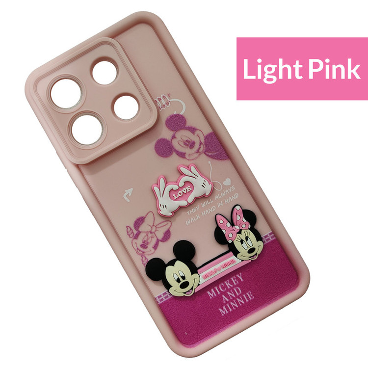 کاور موفی مدل Silicone Puffer Minni Mouse Strap مناسب برای گوشی موبایل شیائومی Redmi Note 13 Pro 4G / Poco M6 Pro 4G به همراه بند