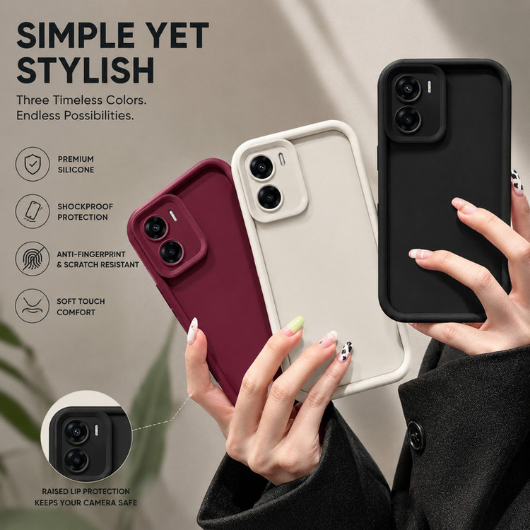 کاور گاردتک اساک مدل Silicone Puffer مناسب برای گوشی موبایل موتورولا Moto E15