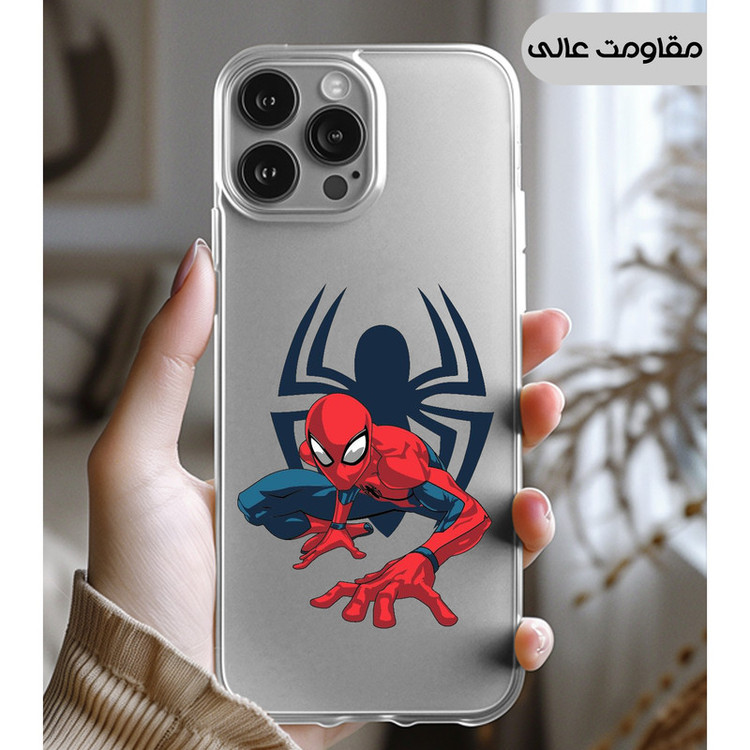 کاور یوریل مدل Clear کد 75 طرح اسپایدرمن مناسب برای گوشی موبایل سامسونگ Galaxy M33