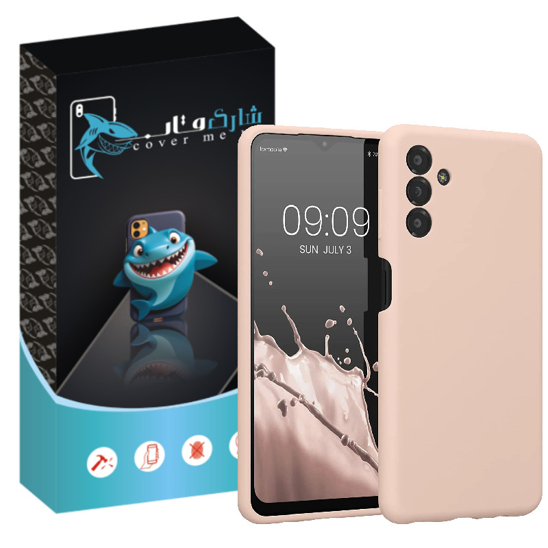 کاور شارک قاب مدل سیلیکونی مناسب برای گوشی موبایل سامسونگ Galaxy A14 4G / A14 5G