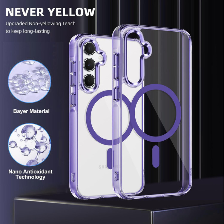 کاور موکولو مدل Clear Magsafe Strap مناسب برای گوشی موبایل سامسونگ Galaxy S24 FE به همراه بند آویز