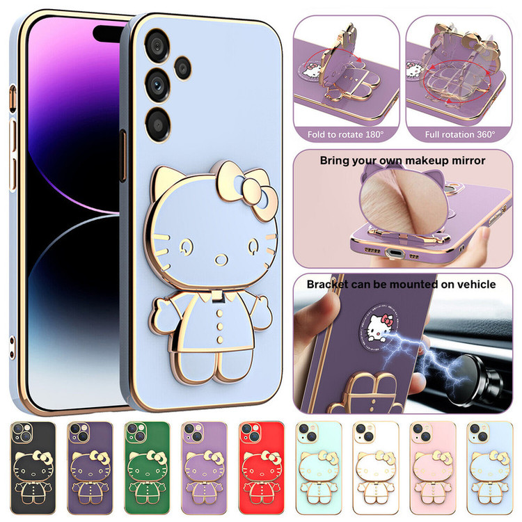 کاور اسپارتان مدل Kitty مناسب برای گوشی موبایل سامسونگ Galaxy A14 به همراه بند نگهدارنده