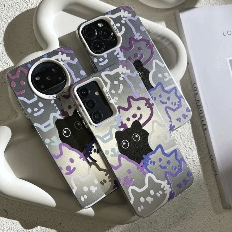 کاور مدل گربه رنگی مناسب برای گوشی موبایل اپل iphone 11 promax