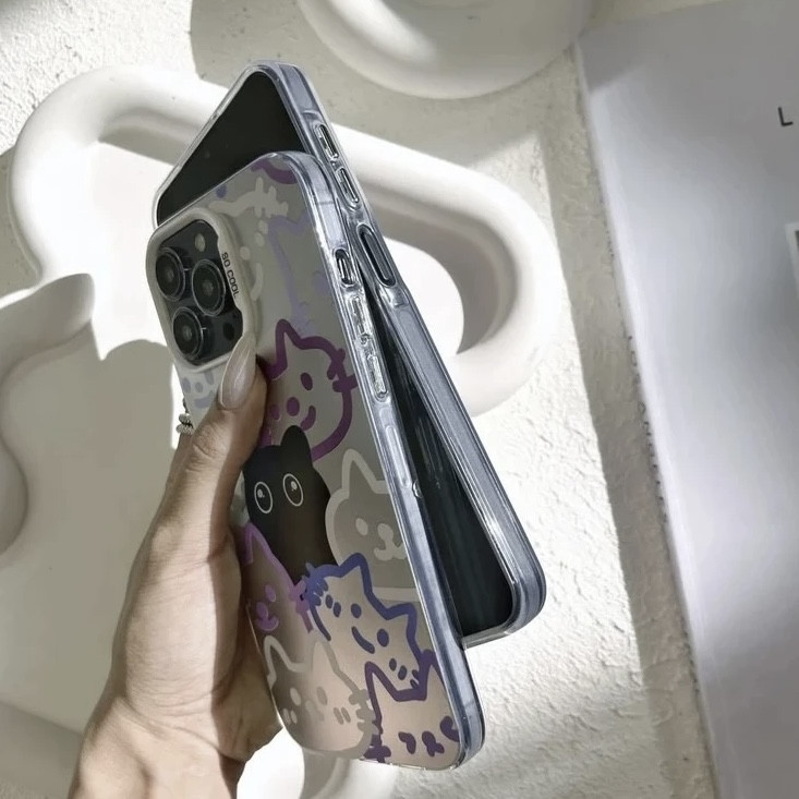 کاور مدل گربه رنگی مناسب برای گوشی موبایل اپل iphone 11 promax