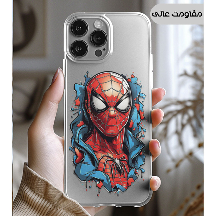 کاور یوریل مدل Clear کد 34 طرح اسپایدرمن مناسب برای گوشی موبایل سامسونگ Galaxy M33