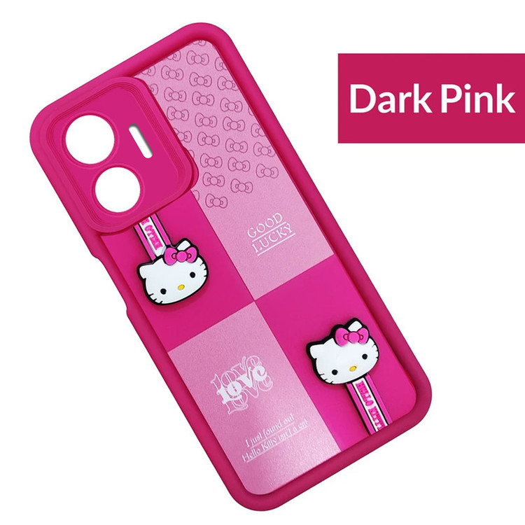 کاور موفی مدل Silicone Puffer Hello Kitty Strap مناسب برای گوشی موبایل ریلمی C55 به همراه بند