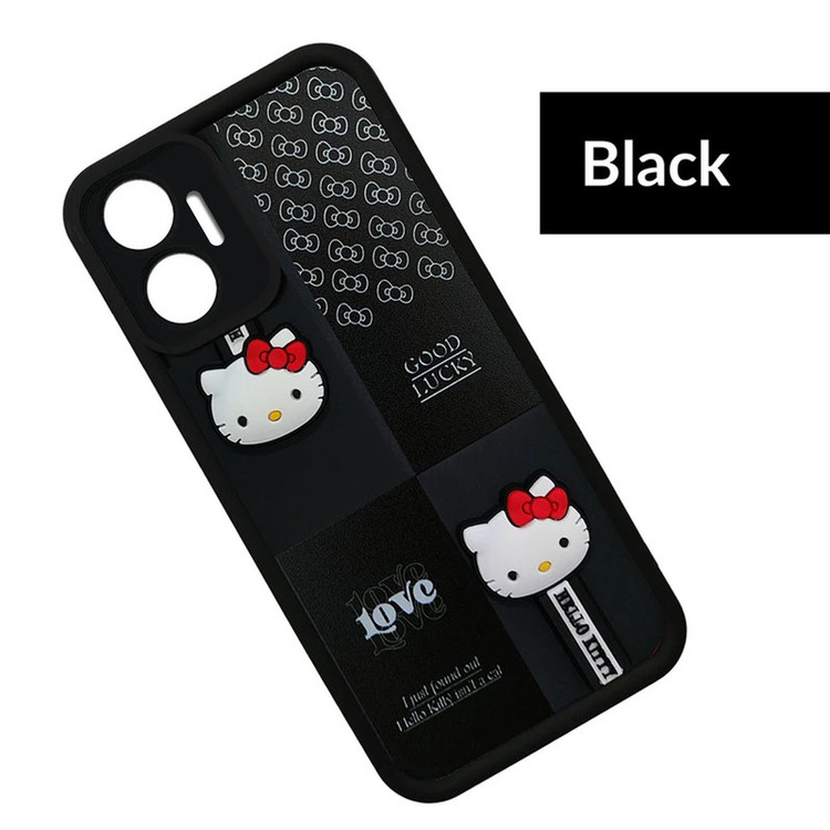 کاور موفی مدل Silicone Puffer Hello Kitty Strap مناسب برای گوشی موبایل ریلمی C55 به همراه بند