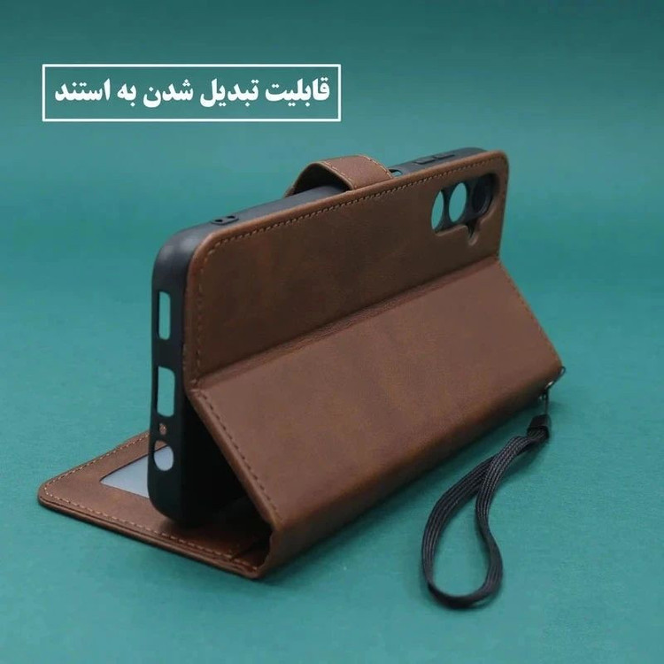 کیف کلاسوری کروکودیل مدل C-LC مناسب برای گوشی موبایل سامسونگ Galaxy A70 به همراه بند آویز