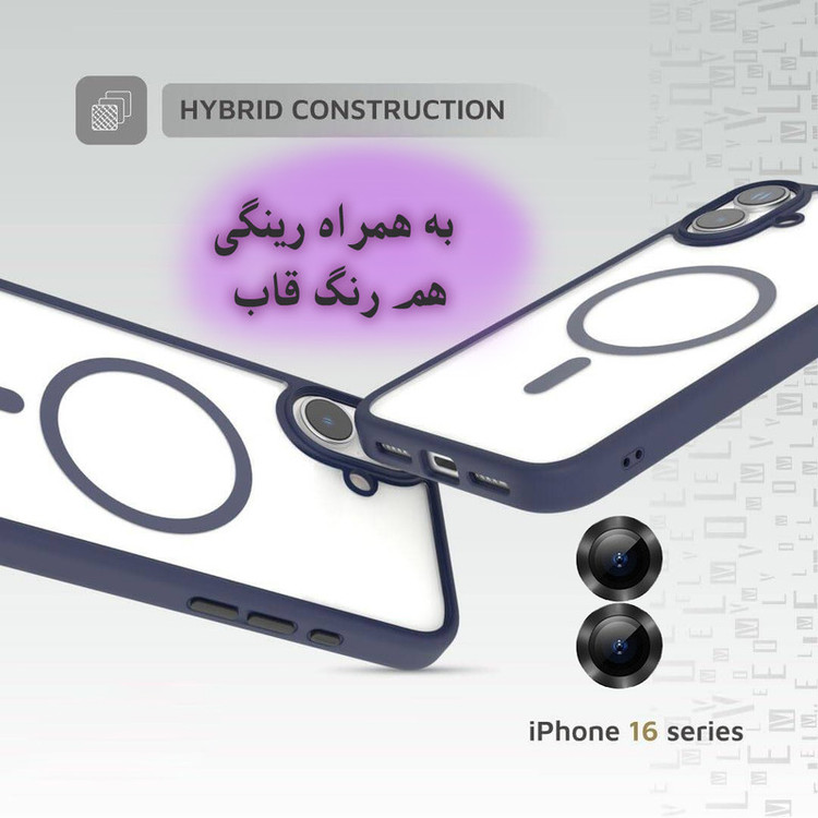 کاور تام قاب مدل مگ سیف SPG مناسب برای گوشی موبایل اپل iPhone 13 به همراه محافظ لنز