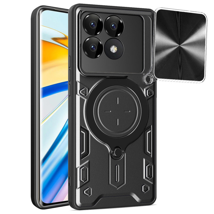 کاور اسپارتان مدل Magnet Ring Strap مناسب برای گوشی موبایل شیائومی Poco F6 Pro 5G به همراه بند آویز