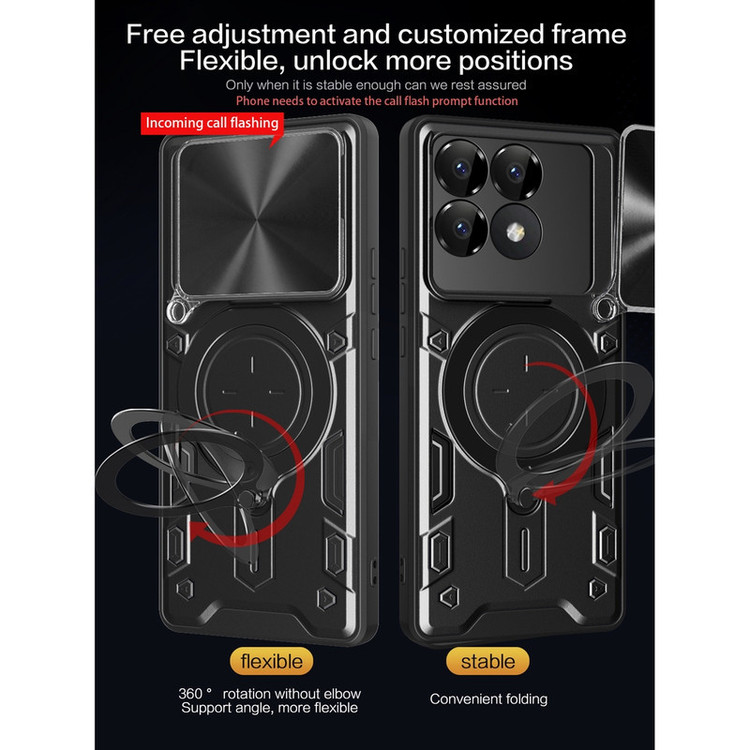 کاور اسپارتان مدل Magnet Ring Strap مناسب برای گوشی موبایل شیائومی Poco F6 Pro 5G به همراه بند آویز