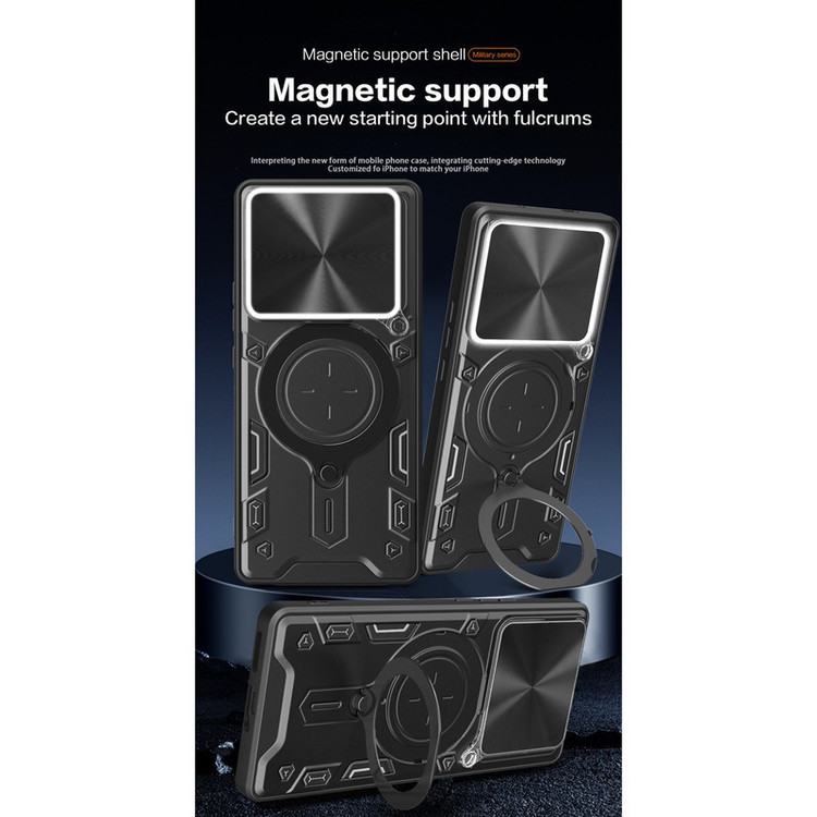 کاور اسپارتان مدل Magnet Ring Strap مناسب برای گوشی موبایل شیائومی Poco F6 Pro 5G به همراه بند آویز