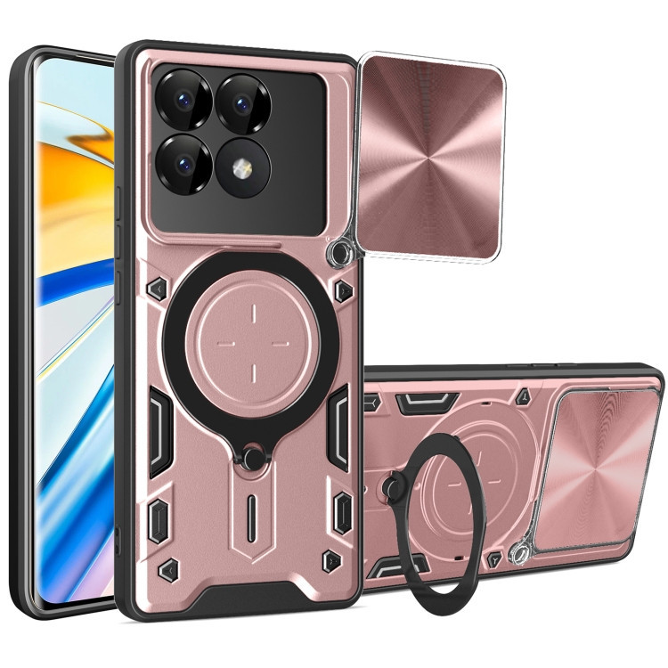 کاور اسپارتان مدل Magnet Ring Strap مناسب برای گوشی موبایل شیائومی Poco F6 Pro 5G به همراه بند آویز