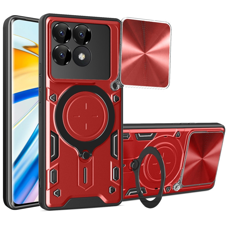 کاور اسپارتان مدل Magnet Ring Strap مناسب برای گوشی موبایل شیائومی Poco F6 Pro 5G به همراه بند آویز