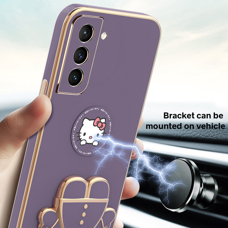 کاور اسپارتان مدل Kitty مناسب برای گوشی موبایل سامسونگ Galaxy S21 FE به همراه بند نگهدارنده