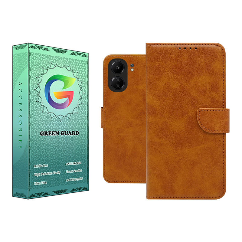 کیف کلاسوری گرین گارد مدل چرمی مگنتی کد Hb-G10 مناسب برای گوشی موبایل شیائومی Redmi 13C / Poco C65