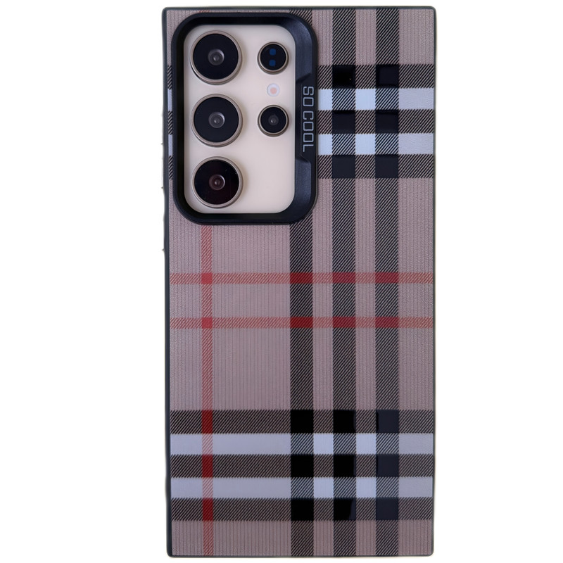 کاور مدل so cool طرح Burberry مناسب برای گوشی موبایل سامسونگ Galaxy S23 Ultra