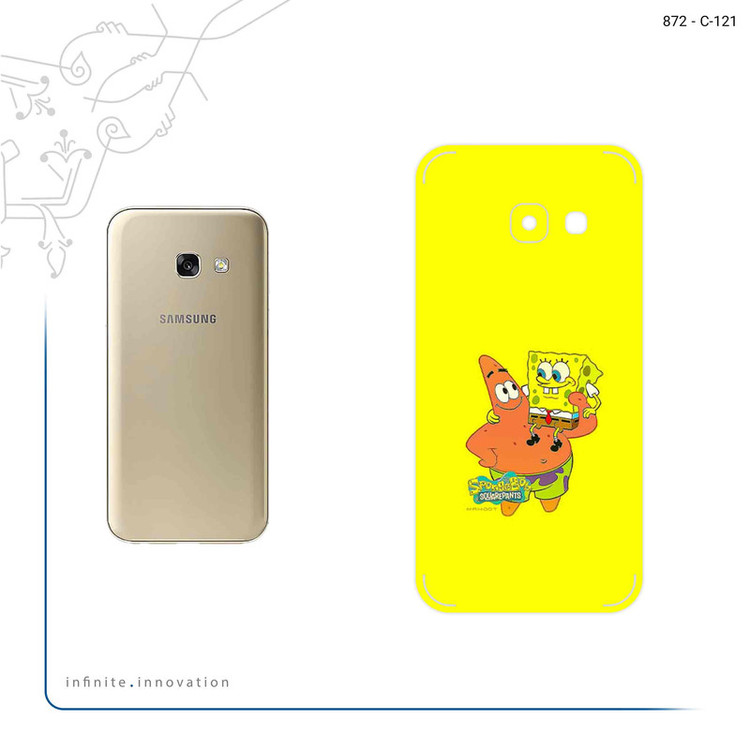 برچسب پوششی ماهوت مدل SpongeBob SquarePants مناسب برای گوشی موبایل سامسونگ Galaxy A3 2017