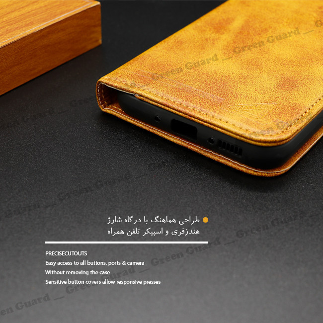 کیف کلاسوری گرین گارد طرح Goutpobe مدل Simon مناسب برای گوشی موبایل سامسونگ Galaxy A34 5G