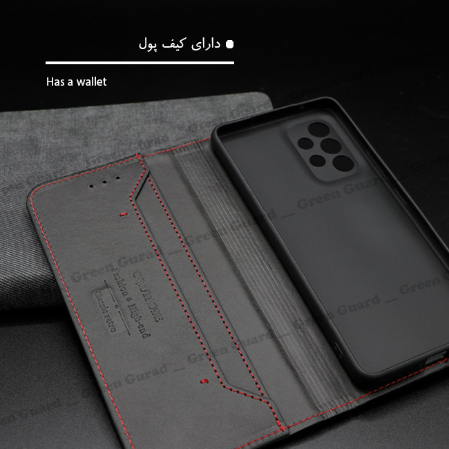 کیف کلاسوری گرین گارد طرح Goutpobe مدل Simon مناسب برای گوشی موبایل سامسونگ Galaxy A34 5G