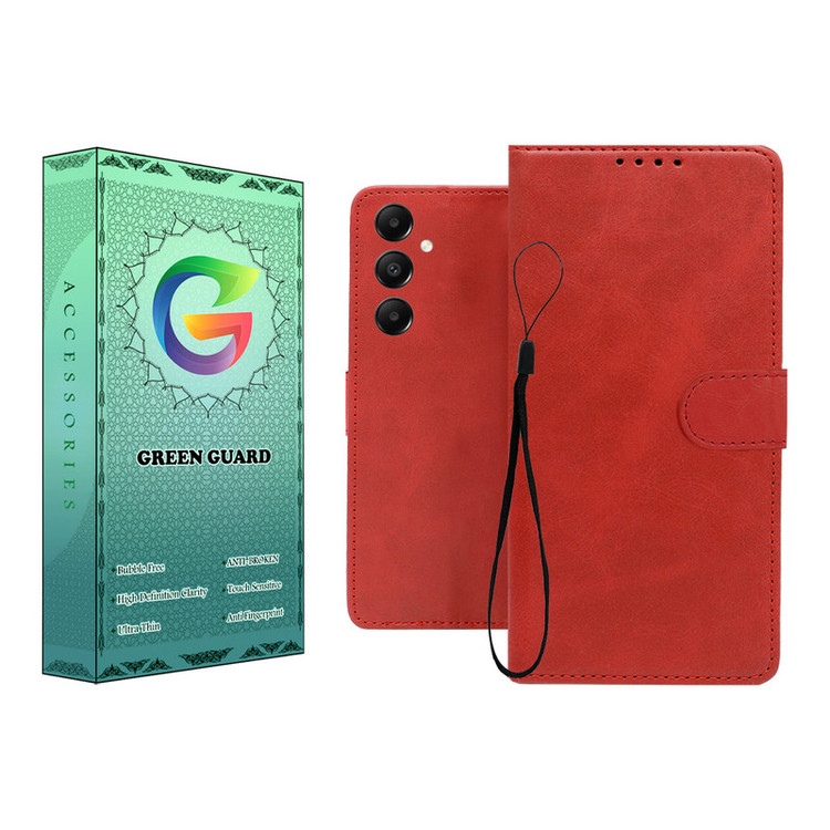 کیف کلاسوری گرین گارد طرح چرمی مدل Landing مناسب برای گوشی موبایل سامسونگ Galaxy A25 به همراه بند آویز