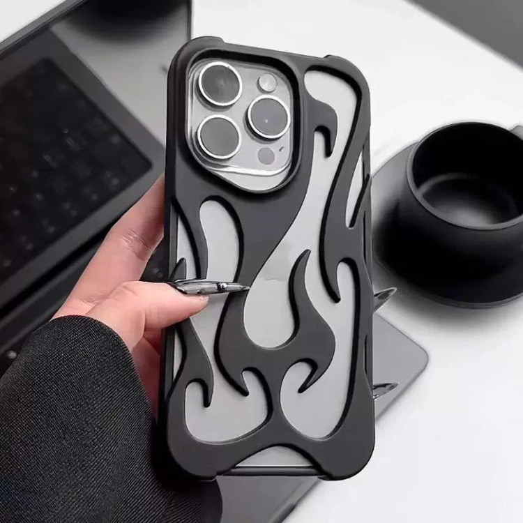 کاور عمو قاب مدل شعله آتش مناسب برای گوشی موبایل اپل iPhone 15