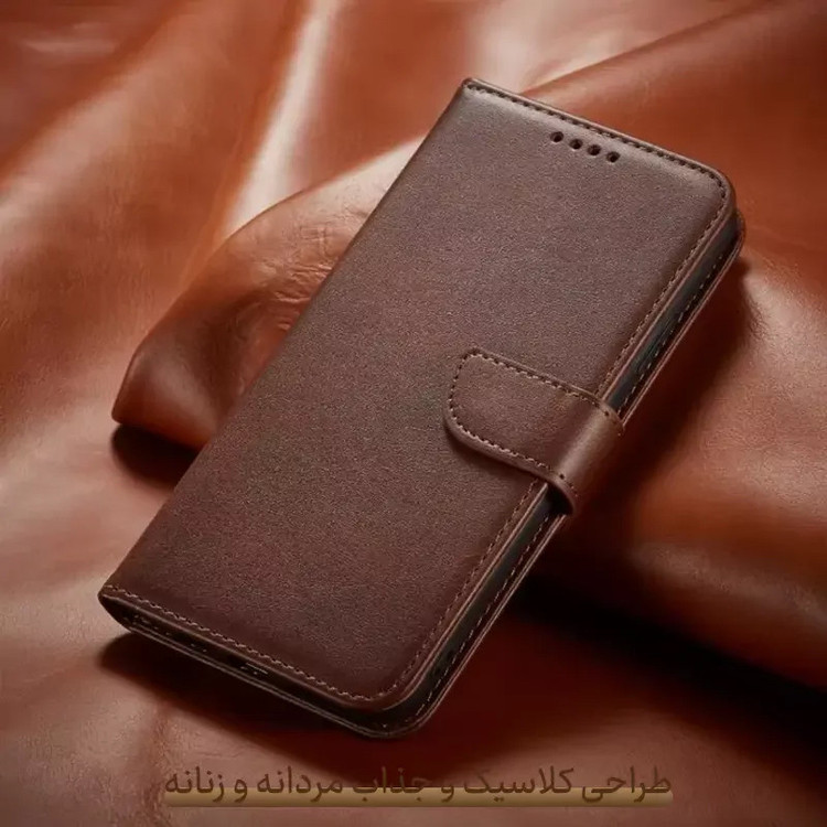 کیف کلاسوری طرح چرمی مناسب برای گوشی موبایل شیائومی redmi note 14 pro 4G