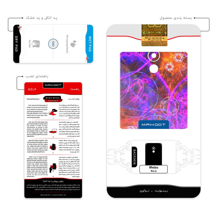 برچسب پوششی ماهوت مدل Inside Cell Digital Art مناسب برای گوشی موبایل میزو Pro 6