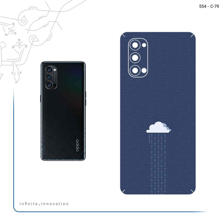 برچسب پوششی ماهوت مدل Minimal Data Cloud مناسب برای گوشی موبایل اپو Reno4 Pro 5G