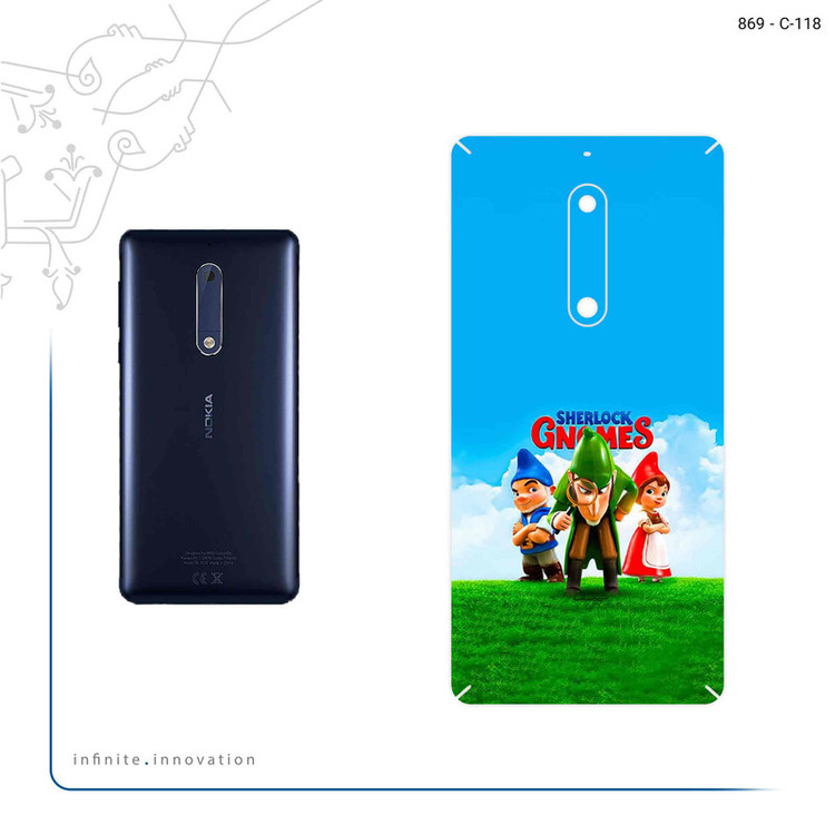 برچسب پوششی ماهوت مدل Sherlock Gnomes مناسب برای گوشی موبایل نوکیا 5