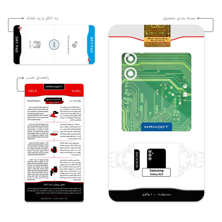 برچسب پوششی ماهوت مدل Green_Printed_Circuit_Board مناسب برای گوشی موبایل سامسونگ Galaxy A24
