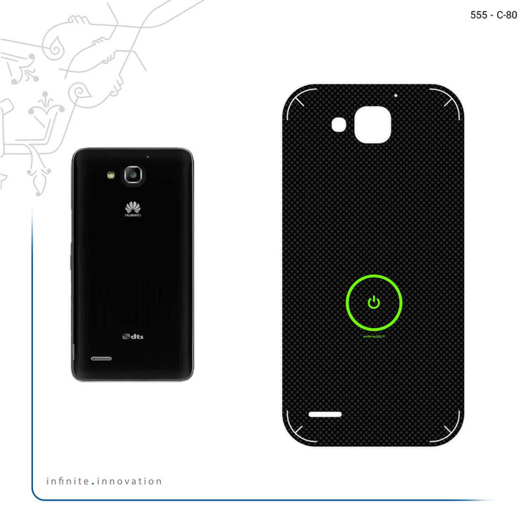 برچسب پوششی ماهوت مدل Minimal Power Button مناسب برای گوشی موبایل هوآوی Ascend G750