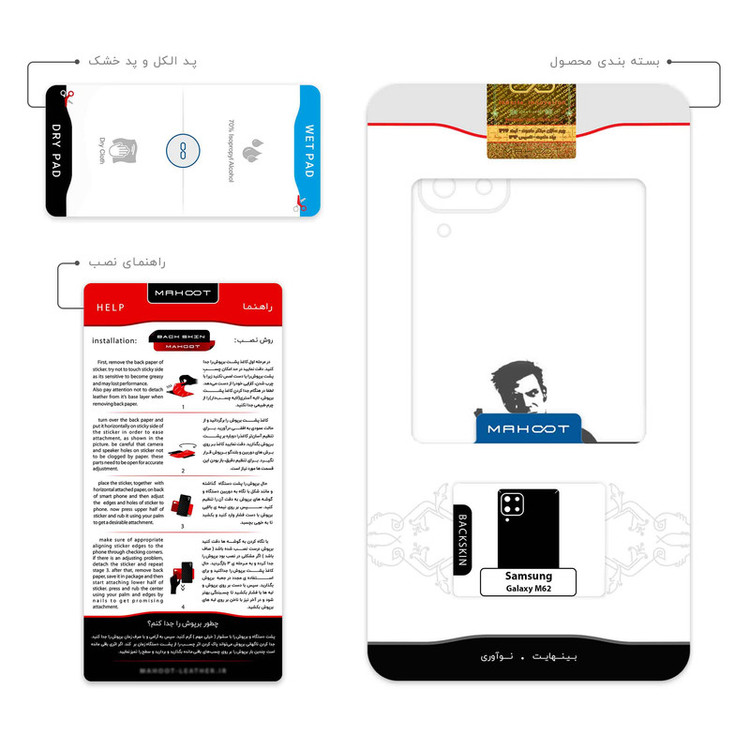 برچسب پوششی ماهوت مدل Max Payne Game Series مناسب برای گوشی موبایل سامسونگ Galaxy M62