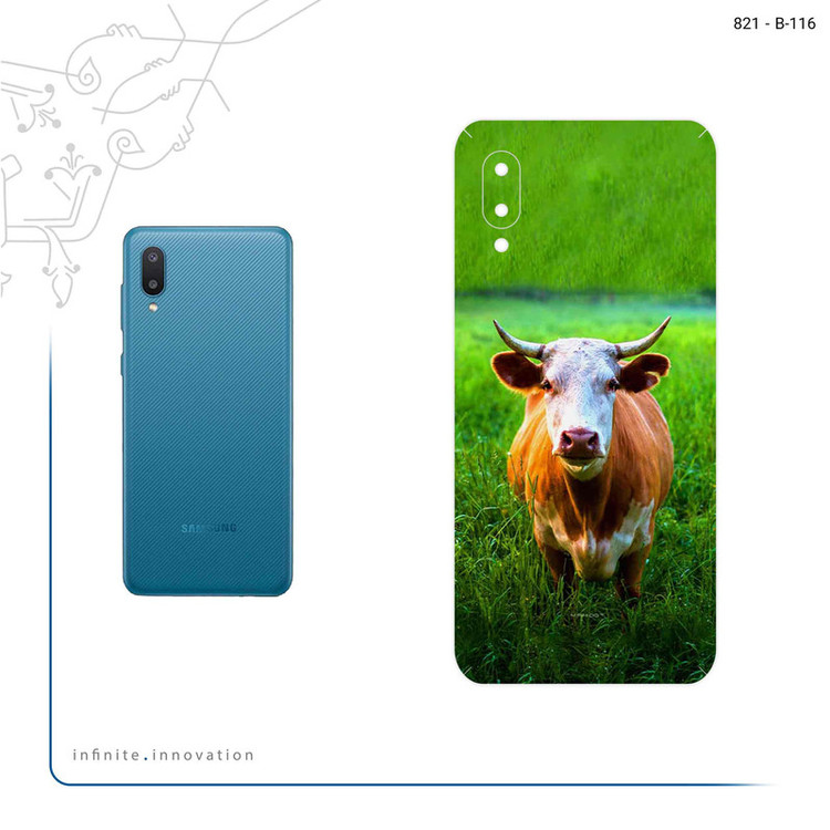 برچسب پوششی ماهوت مدل Cow مناسب برای گوشی موبایل سامسونگ Galaxy M02