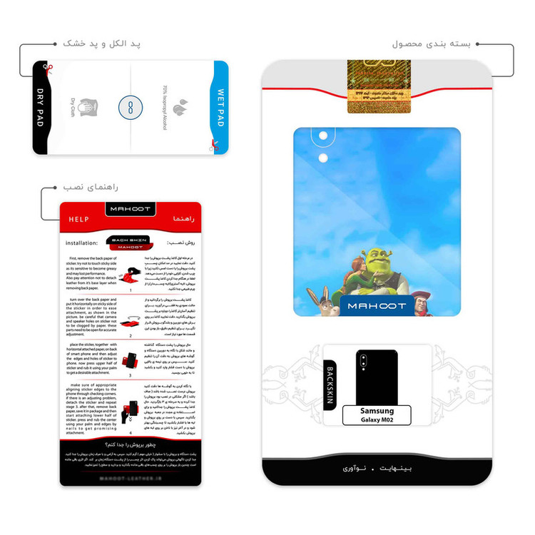 برچسب پوششی ماهوت مدل Shrek مناسب برای گوشی موبایل سامسونگ Galaxy M02