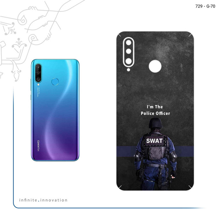 برچسب پوششی ماهوت مدل Police Officer مناسب برای گوشی موبایل هوآوی P30 Lite (24 MP Camera)