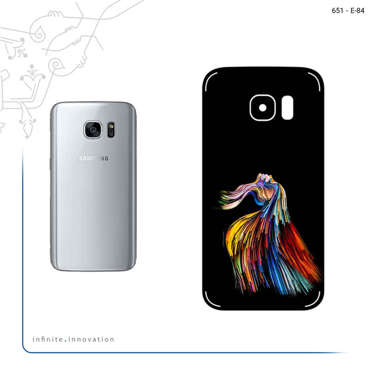 برچسب پوششی ماهوت مدل Rainbow Hair Digital Art مناسب برای گوشی موبایل سامسونگ Galaxy S7