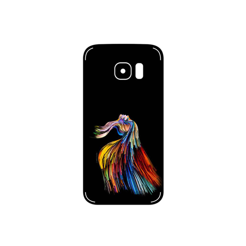 برچسب پوششی ماهوت مدل Rainbow Hair Digital Art مناسب برای گوشی موبایل سامسونگ Galaxy S7
