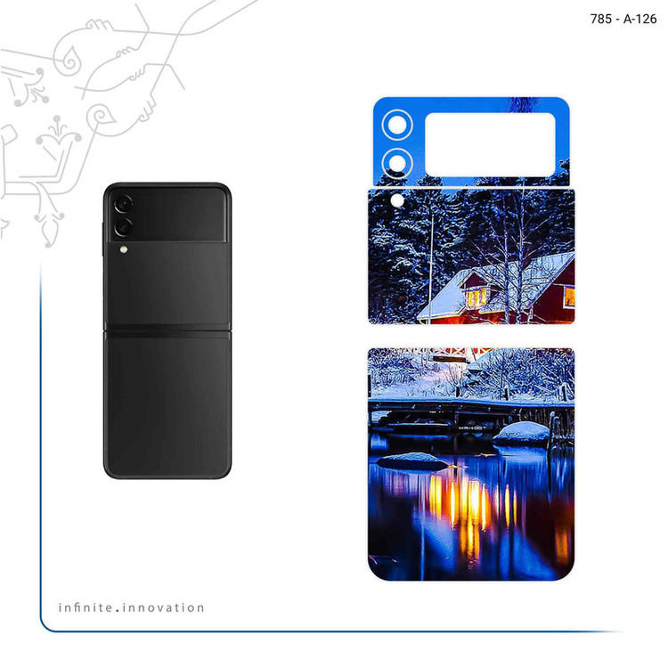 برچسب پوششی ماهوت مدل Winter Season مناسب برای گوشی موبایل سامسونگ Galaxy Z Flip3 5G