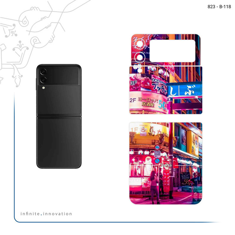 برچسب پوششی ماهوت مدل Tokyo City مناسب برای گوشی موبایل سامسونگ Galaxy Z Flip3 5G