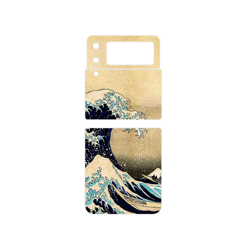 برچسب پوششی ماهوت مدل The Great Wave off Kanagawa of Hokusai مناسب برای گوشی موبایل سامسونگ Galaxy Z Flip3 5G