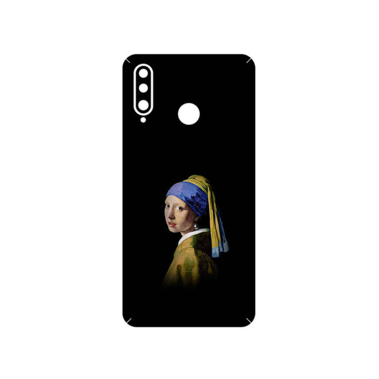برچسب پوششی ماهوت مدل Girl with a Pearl Earring of Vermeer مناسب برای گوشی موبایل هوآوی P30 Lite (48 MP Camera)