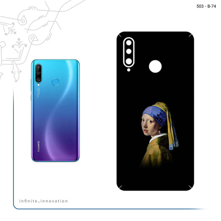 برچسب پوششی ماهوت مدل Girl with a Pearl Earring of Vermeer مناسب برای گوشی موبایل هوآوی P30 Lite (48 MP Camera)
