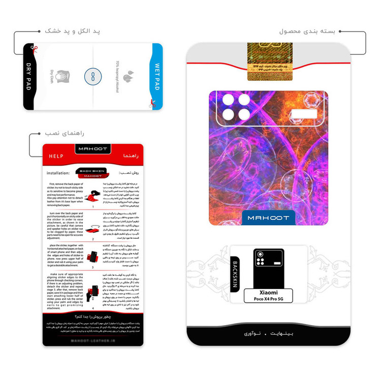 برچسب پوششی ماهوت مدل Inside Cell Digital Art مناسب برای گوشی موبایل شیائومی Poco X4 Pro 5G