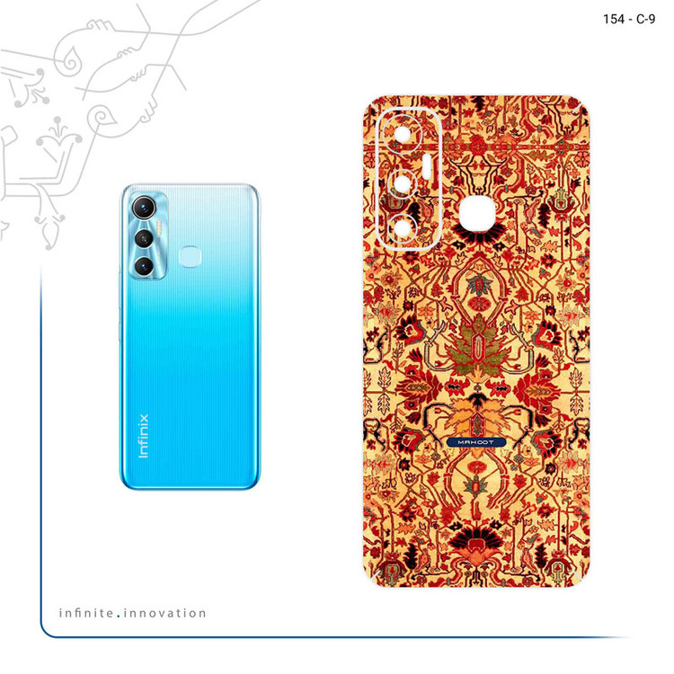 برچسب پوششی ماهوت مدل Persian_Carpet_Yellow مناسب برای گوشی موبایل اینفینیکس Hot 11