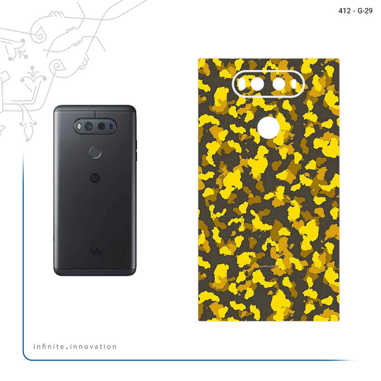برچسب پوششی ماهوت مدل Yellow Infantry Army مناسب برای گوشی موبایل ال جی V20