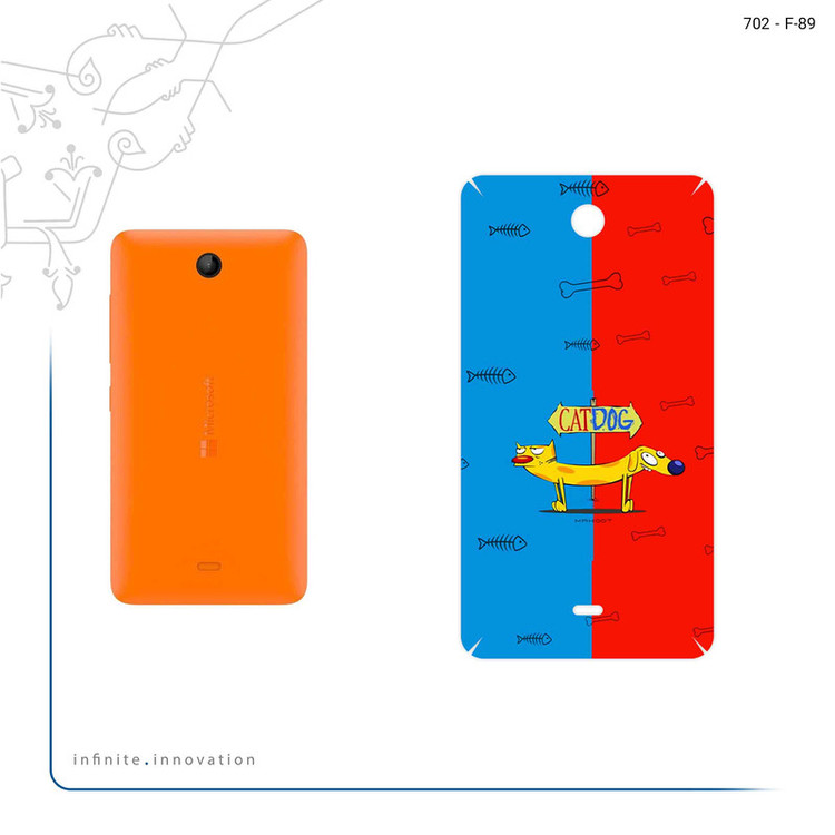 برچسب پوششی ماهوت مدل CatDog مناسب برای گوشی موبایل مایکروسافت Lumia 430