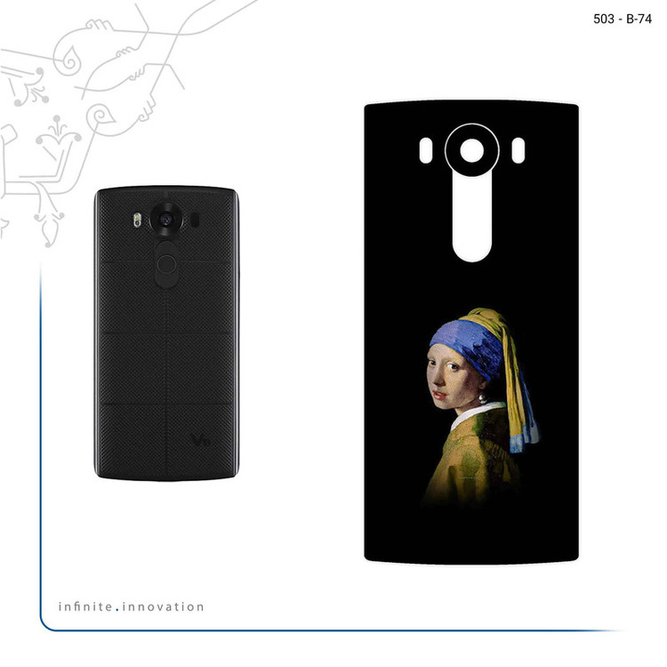 برچسب پوششی ماهوت مدل Girl with a Pearl Earring of Vermeer مناسب برای گوشی موبایل ال جی V10