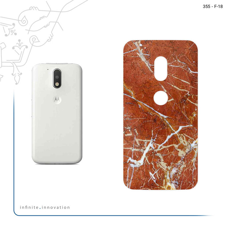 برچسب پوششی ماهوت مدل Red Marble مناسب برای گوشی موبایل موتورولا Moto G4 Play